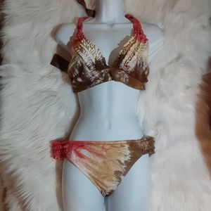 Lucky Brand Tye Dyed Halter Bikini